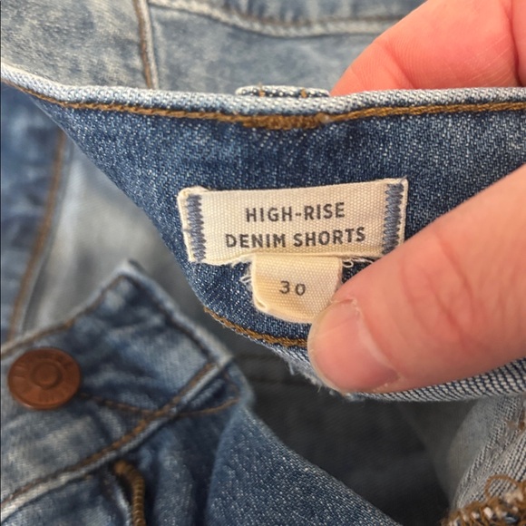 Madewell Light Blue Denim Cutoff Shorts with Frayed Hem - Picture 7 of 8